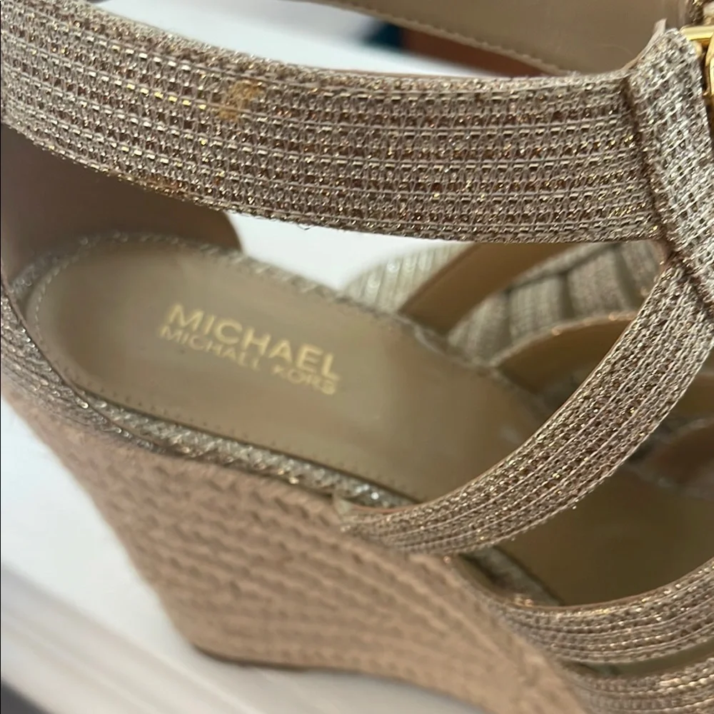 Michael Kors Gold Gladiator Sandals with Zipper - Picture 14 of 15